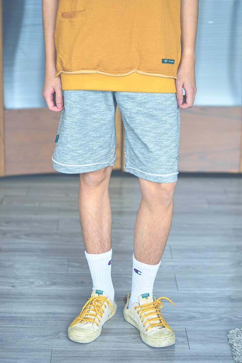 休閒棉褲 SWEAT SHORTS / 香港設計 / 潮服 / 男裝 女裝 / 優質 (灰色) - กางเกงขายาว - ผ้าฝ้าย/ผ้าลินิน สีเทา