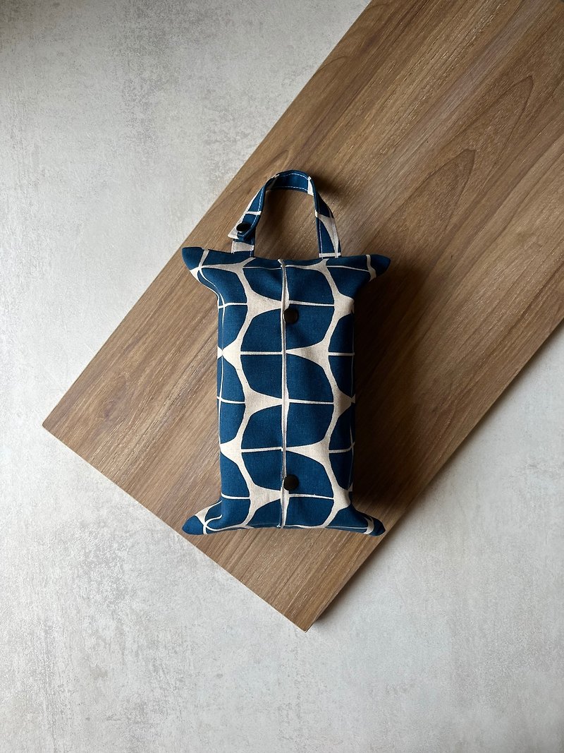 Hanging toilet paper bag丨Blue pineapple - Tissue Boxes - Cotton & Hemp 