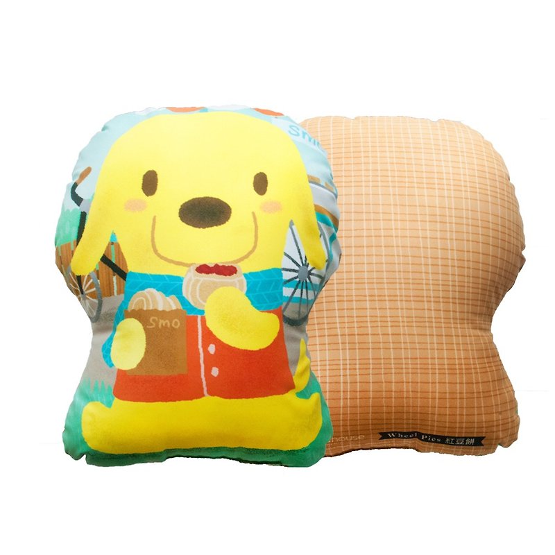 臺式點心抱枕 : 紅豆餅 - 枕頭/抱枕 - 其他材質 黃色