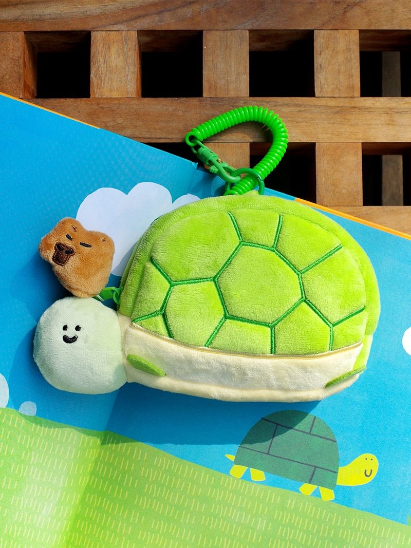 Original Bastard Capybara Plush Coin Purse Ornament Cute Capybara Headphone Bag Funny Plush Storage Bag - กระเป๋าใส่เหรียญ - วัสดุอื่นๆ 