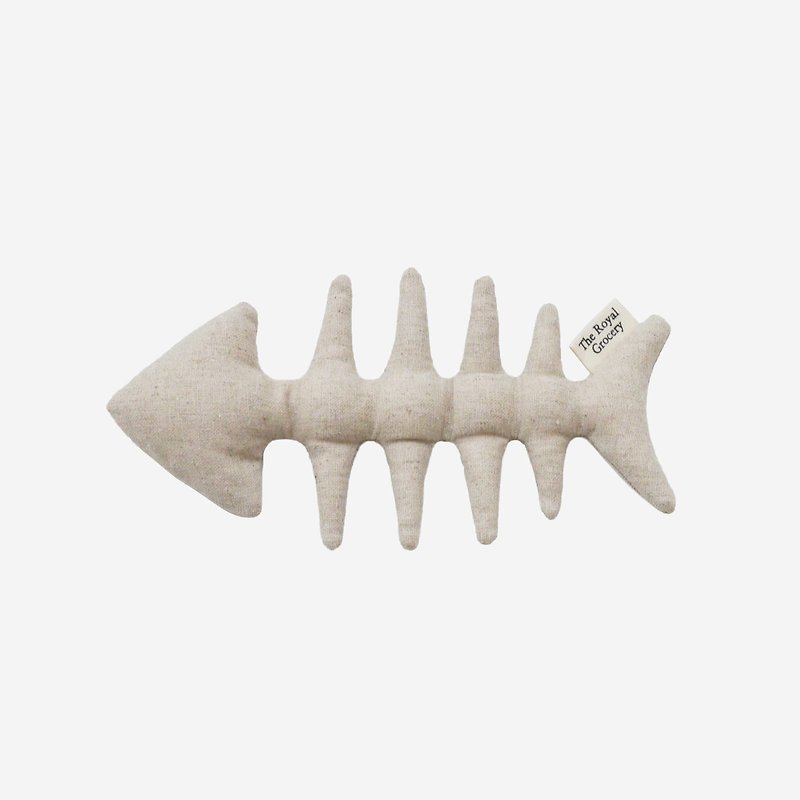 Fish Bone Toy - ของเล่นสัตว์ - ผ้าฝ้าย/ผ้าลินิน สีเทา