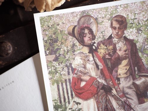 ヨーロッパアンティーク絵はがき アンティークイラストレーターシリーズ再制定されたポストカード