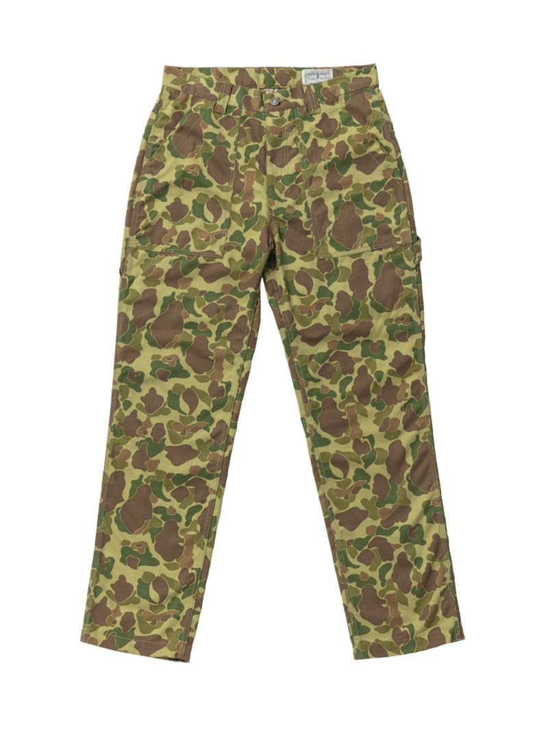 SPLASH CARPENTER PANTS - FROGSKIN CAMO - 男長褲/休閒褲 - 棉．麻 綠色