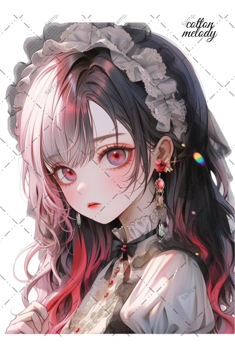 original sticker no.126 人物ステッカー オリジナルステッカー 人物ステッカー 女の子ステッカー オリジナル人物ステッカー - 貼紙 - 紙 