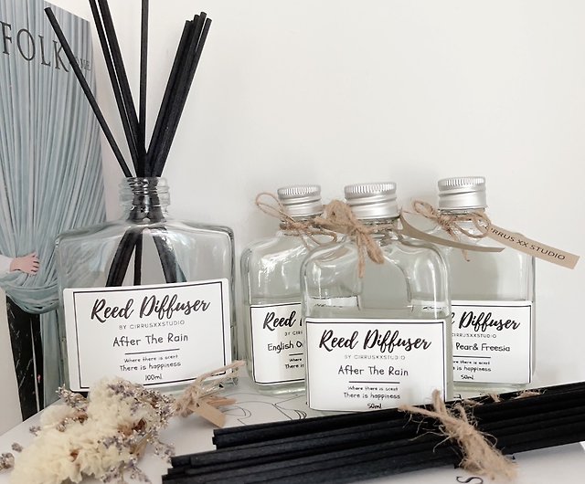Reed Diffusers SILVER BOTTLE Scented Room Fragrance Aromatherapy