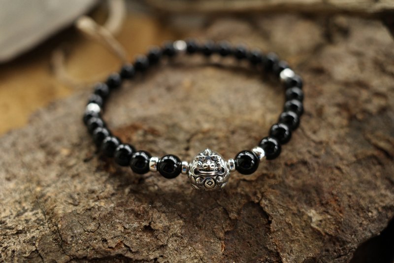 貔貅風獅爺手鍊 - 手鍊/手環 - 其他金屬 灰色