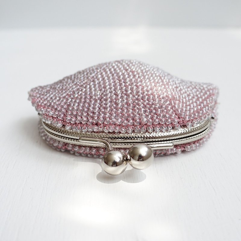 Ba-ba handmade Beads crochet pouch No.1708 - Coin Purses - Other Materials Pink