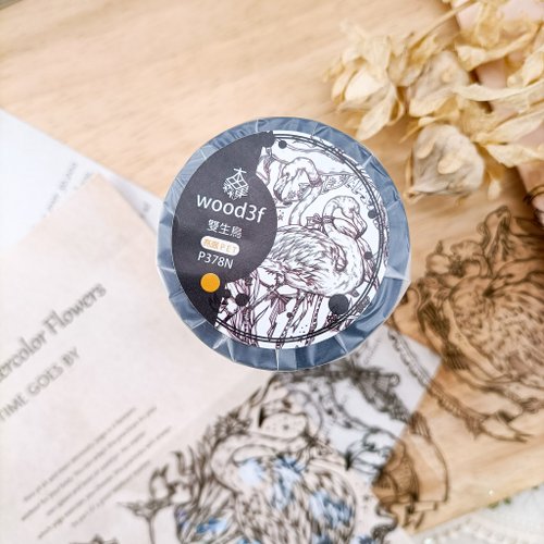木田森果 wood3f NO.378 雙生鳥 Deep Love Birds / 紙膠帶 Masking Tape