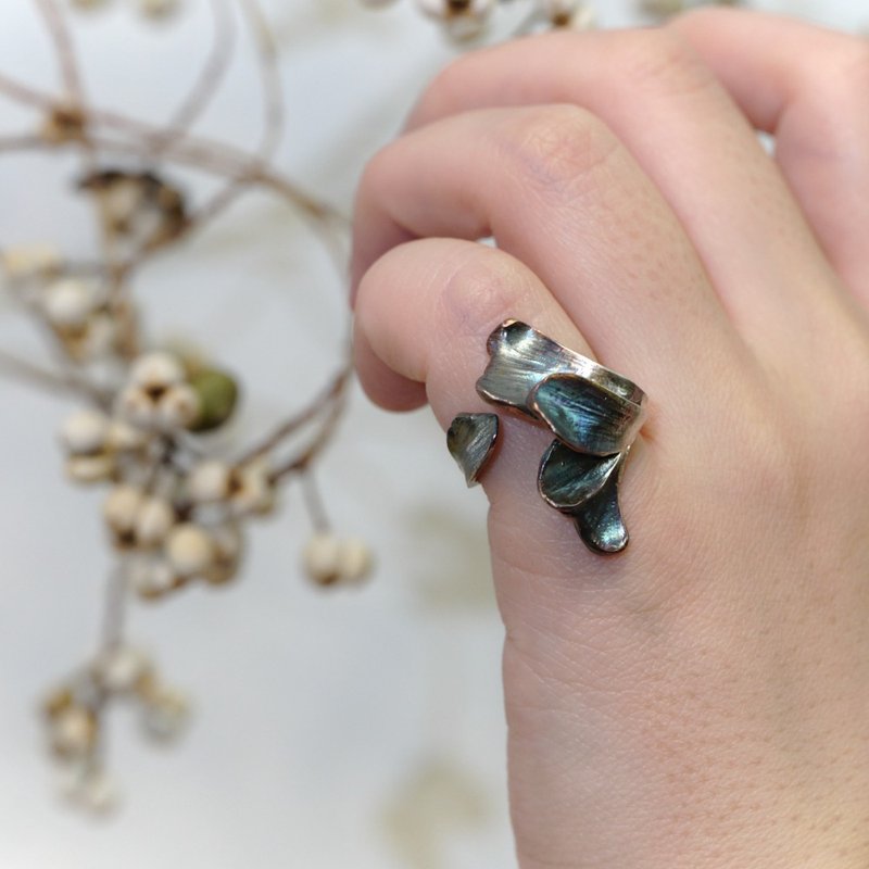 Maitake mushroom pinky ring - General Rings - Sterling Silver 