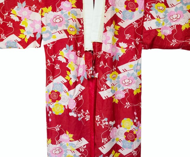 花柄柄アンティーク長襦袢 - ショップ オリヅル堂 その他 - Pinkoi