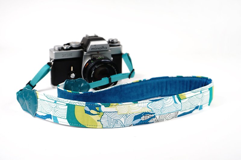 印象派減壓相機背帶4.0 - 相機/拍立得 - 棉．麻 藍色
