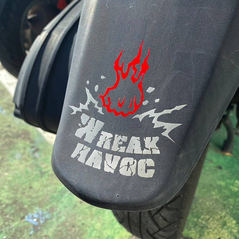 肆虐 拳頭 手勢 反光貼紙 機車貼紙 擋泥板貼紙 車貼 汽車貼紙 - 貼紙 - 防水材質 