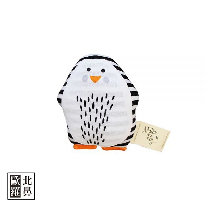Mister Fly Animals Comfort Hand Rattle - Penguin - Kids' Toys - Cotton & Hemp 