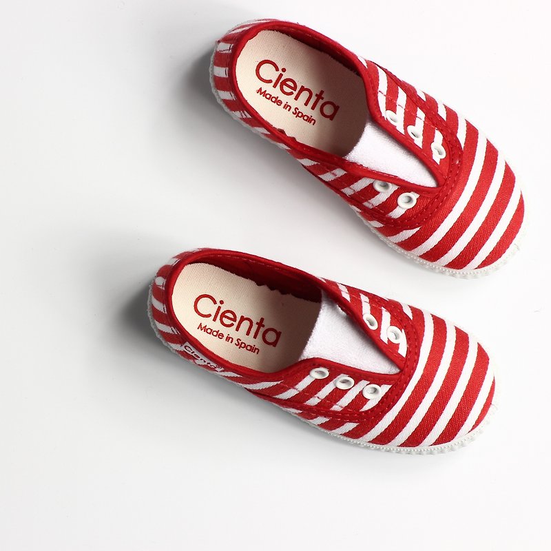 Spanish national red canvas shoes CIENTA 55095 02 children, child size - Kids' Shoes - Cotton & Hemp Red
