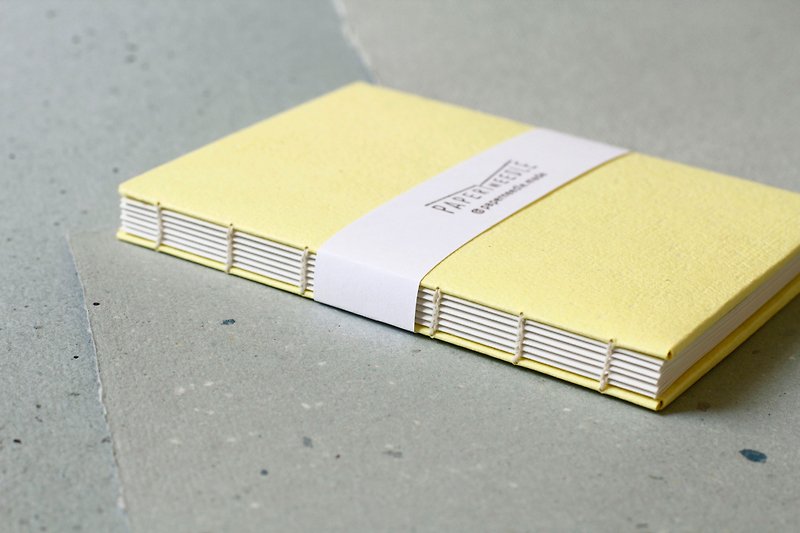 再生手抄紙系列 - 空白筆記本 no.010 - 筆記簿/手帳 - 紙 黃色