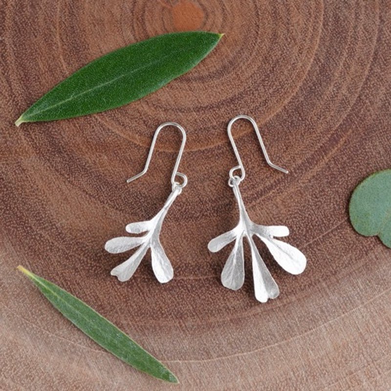 Rue leaf earrings [EP075SV] - Earrings & Clip-ons - Other Metals 