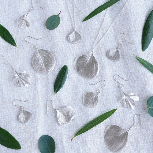 Rue leaf earrings [EP075SV]