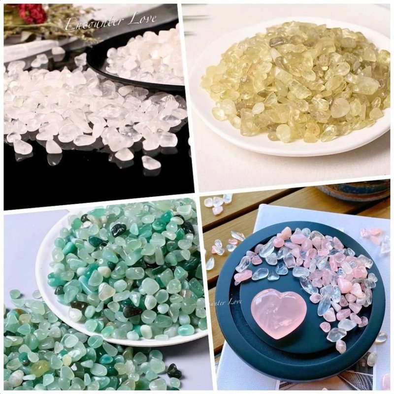 [Degaussed broken crystal 250g] Multiple colors available・Aventurine citrine pink crystal white crystal - ของวางตกแต่ง - คริสตัล 