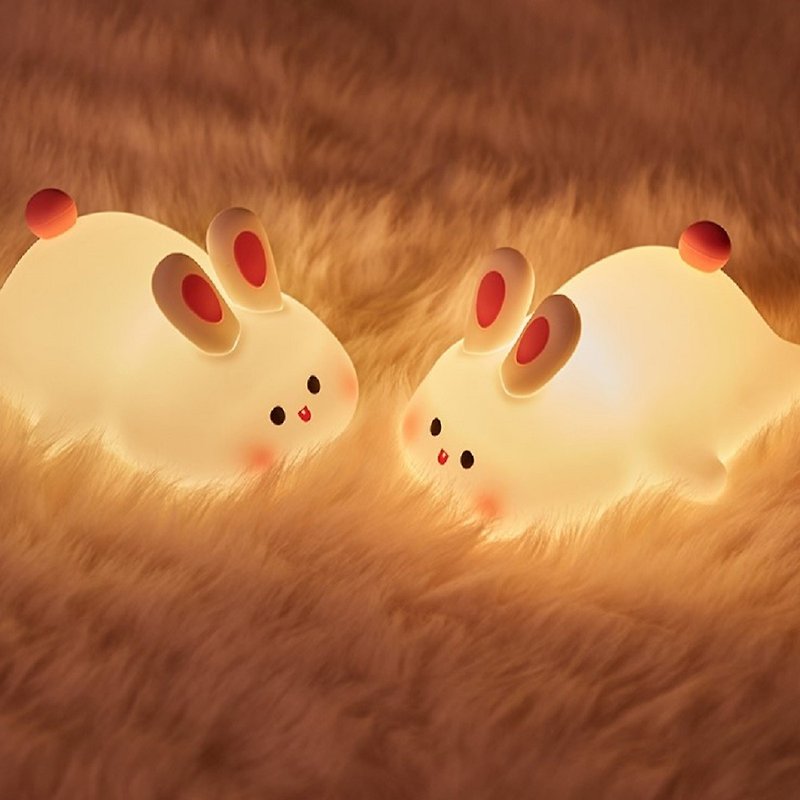 Warm sleeping companion|Papa Farm_Sweet White Rabbit night light|Papa lamp|Sleeping lamp|Taiwan ready stock - Lighting - Silicone 