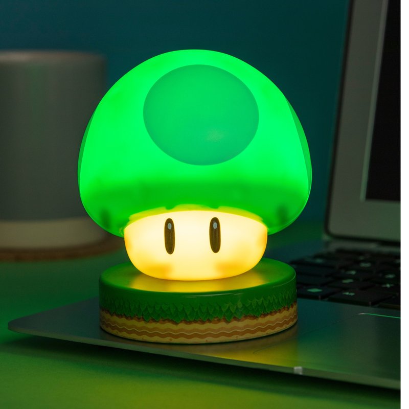 【新年禮物首選】瑪利歐綠色1UP歐蘑菇3D Icons小夜燈 - 燈具/燈飾 - 塑膠 綠色