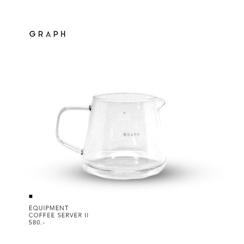 GRAPH | แก้วรองดริป COFFEE SERVER II - 咖啡壺/手沖壺 - 玻璃 透明