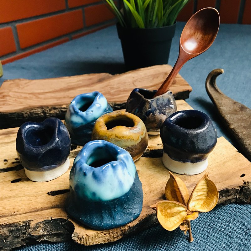 食器スタンド（6個セット） - 花瓶・植木鉢 - 陶器 ブルー
