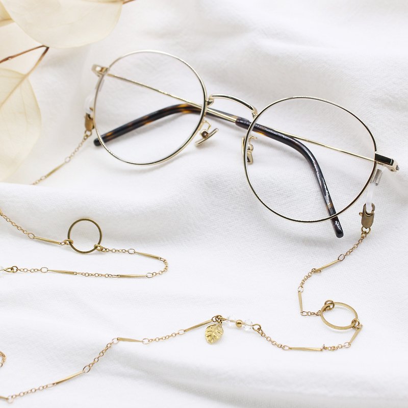 小植感黃銅項鍊 眼鏡鍊 兩用項鍊 - 長頸鍊 - 銅/黃銅 金色