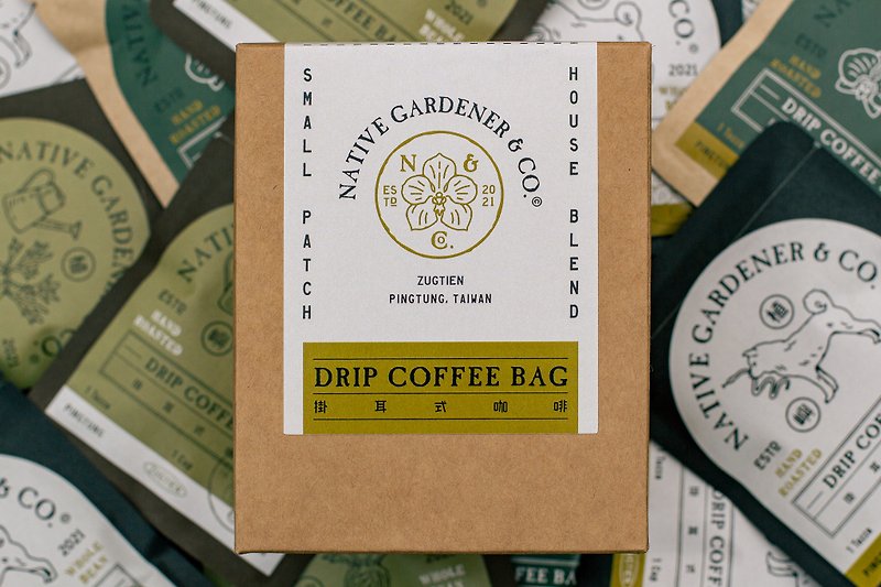 植嶼咖啡 N & Co. | 耳掛式咖啡－10入禮盒組 - 咖啡/咖啡豆 - 其他材質 卡其色