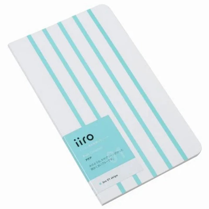 神戸派計画 iiro 01 stripe (水藍色) - 筆記本/手帳 - 紙 藍色