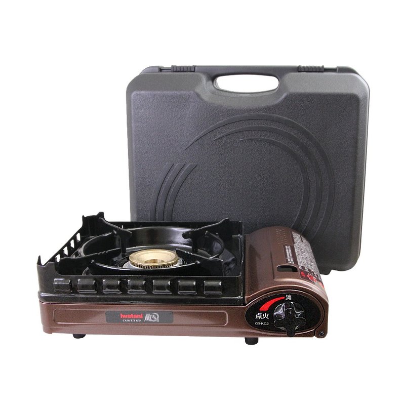 【Iwatani岩谷】新風丸超防風卡式爐3.5kW-附收納盒 - 露營用品 - 其他材質 咖啡色