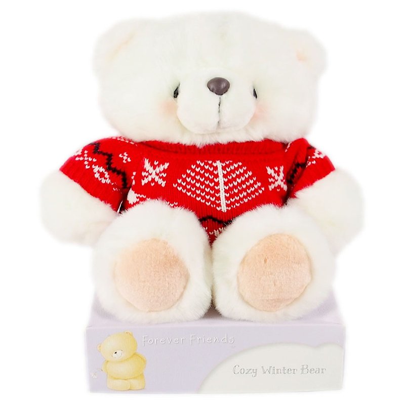 8吋/暖かいセーターふわふわ白熊[Hallmark-ForeverFriendsクリスマスシリーズ] - 人形・フィギュア - その他の素材 多色