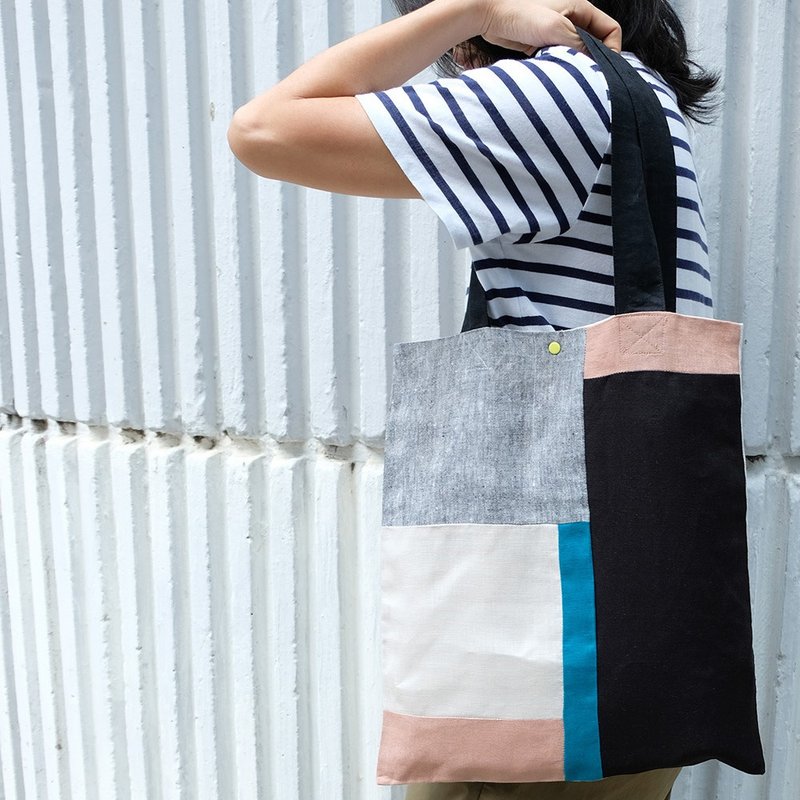 Niko Tote Bag - Neon Blue - 手提包/手提袋 - 棉．麻 藍色