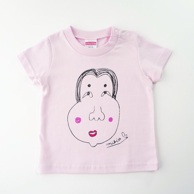 Okame Baby Kids T-shirt Pink - เสื้อยืด - ผ้าฝ้าย/ผ้าลินิน สึชมพู