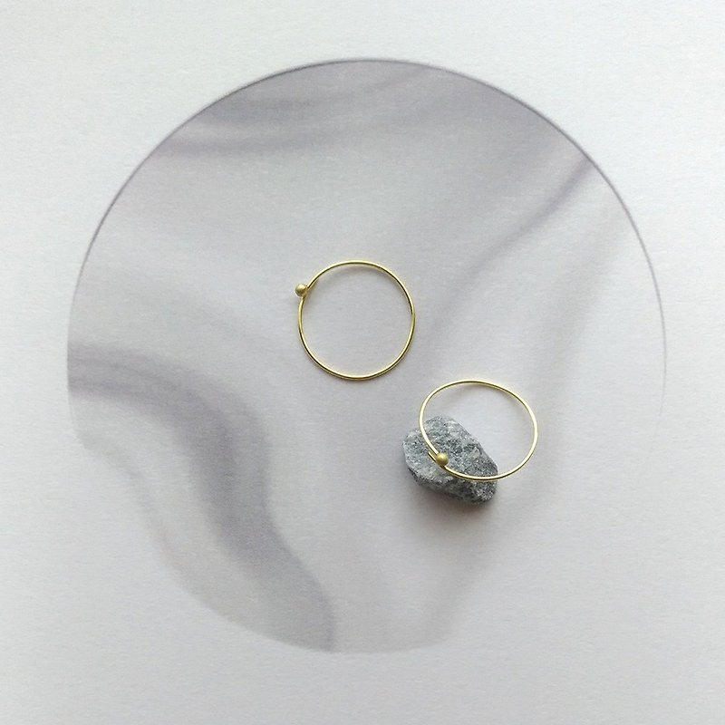 r005-黃銅戒指 - 戒指 - 銅/黃銅 咖啡色