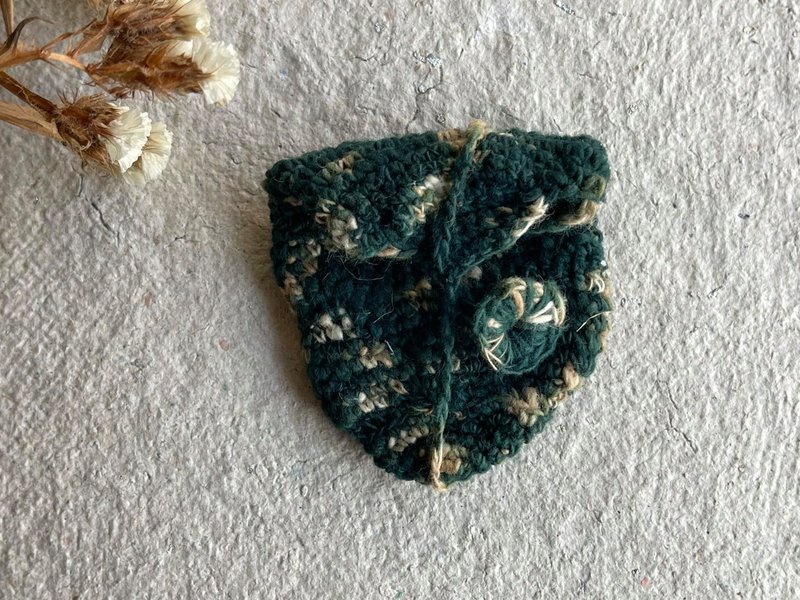 Knitting 生命之花小物包 - 綠蔭零錢 - 擺飾/家飾品 - 棉．麻 綠色