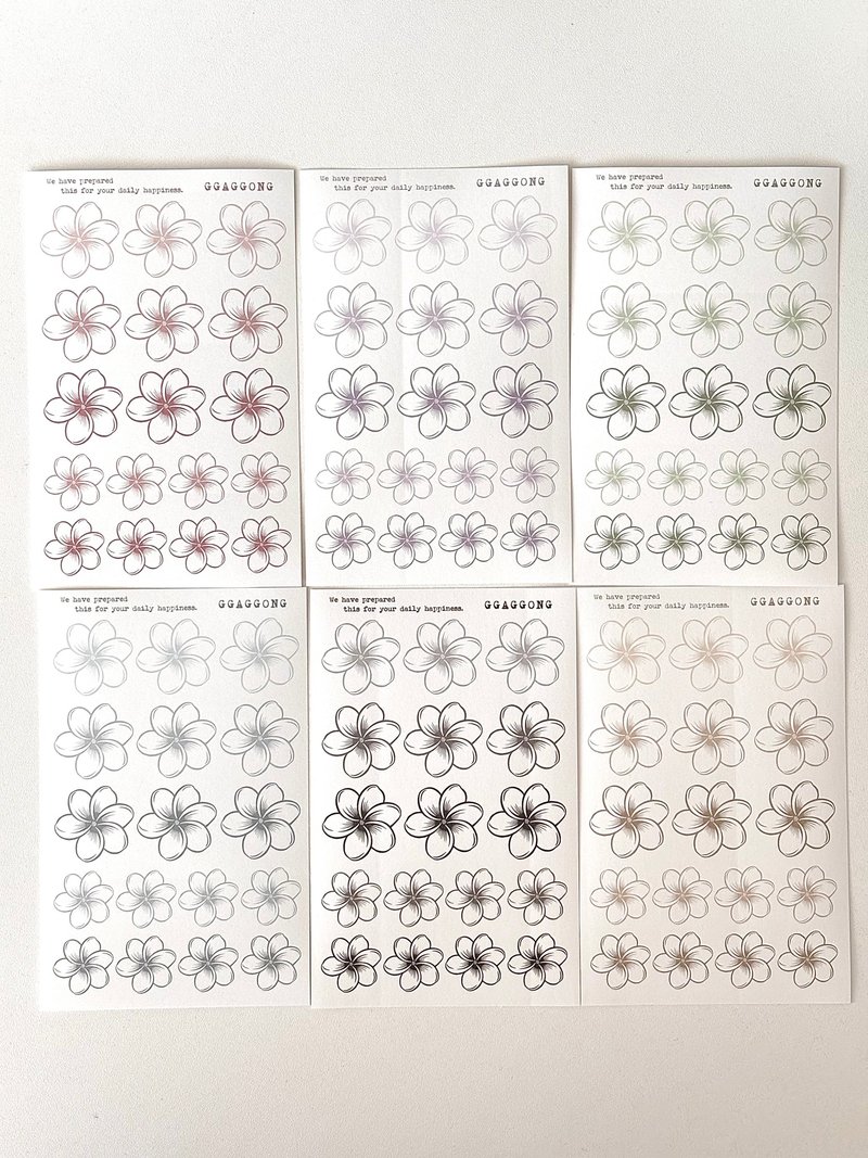 line flower vol.3 - 貼紙 - 紙 