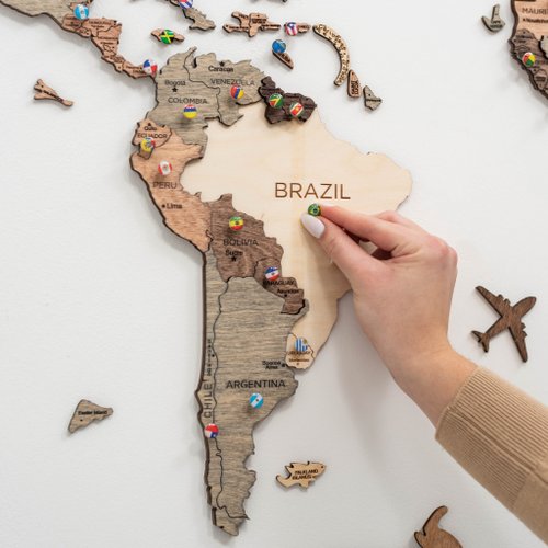 木製地図、大きな壁アート、木製世界地図、ユニークな室内装飾