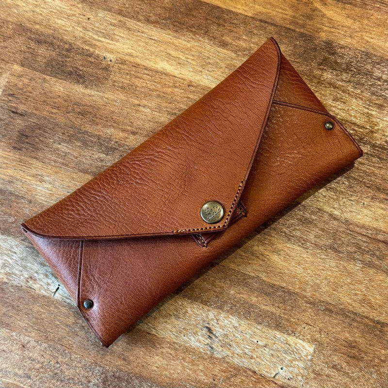 zipper wallet - brown - กระเป๋าสตางค์ - ทองแดงทองเหลือง สีนำ้ตาล