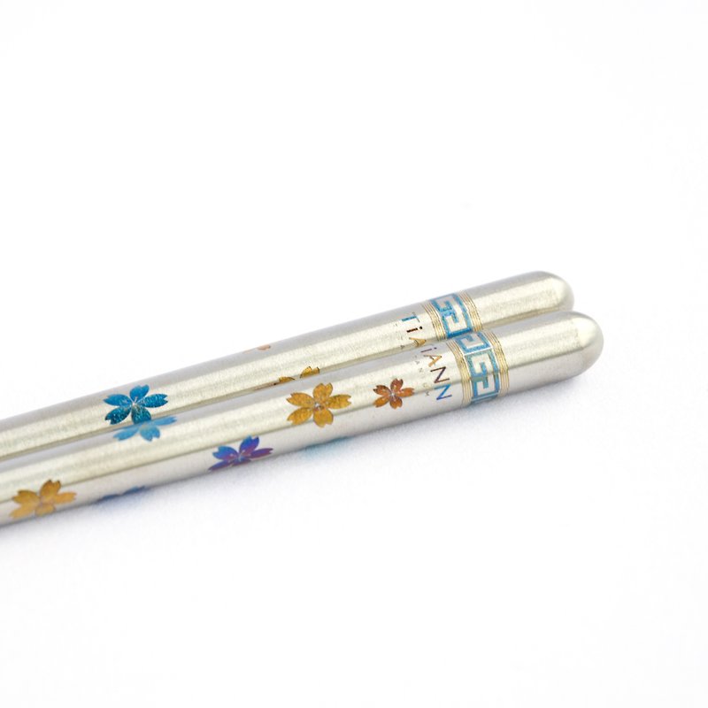 TiSticks Titanium Chopsticks - Cherry Blossom - Chopsticks - Other Metals Silver