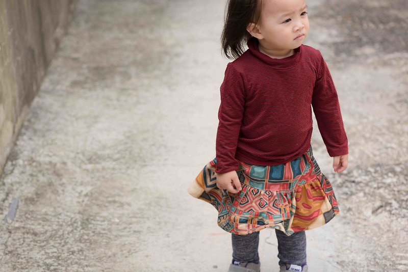Northern Venetian hakama hand made non-toxic children's culottes - Skirts - Cotton & Hemp 