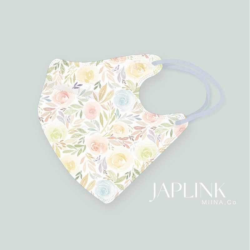【標準】JAPLINK HEPA 高科技水駐極 立體醫療口罩- 彩虹玫瑰 - 口罩/口罩收納套 - 聚酯纖維 粉紅色