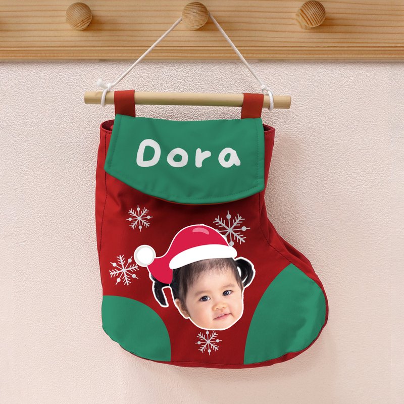 Wall-Hanging Christmas Stocking Gift Bag - ตกแต่งผนัง - ไฟเบอร์อื่นๆ 