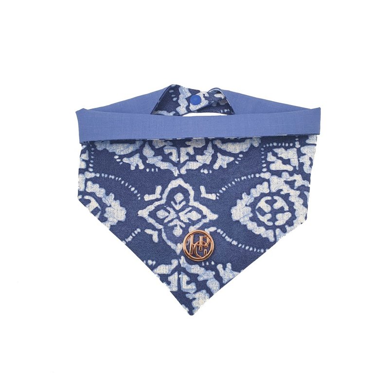 Australia Happy Go Puppy Pet Scarf - Hippie (Dark Blue) - ชุดสัตว์เลี้ยง - ผ้าฝ้าย/ผ้าลินิน 