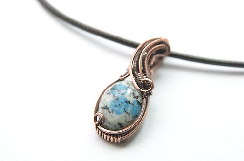 Agnes Handmade Jewelry 【歡樂時光】－金屬線編織－K2 Blue項鍊