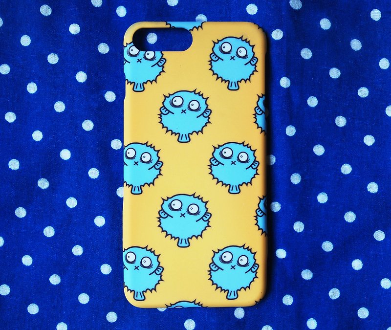 'Pufferfish Love' iphone Casing - Phone Cases - Plastic Blue