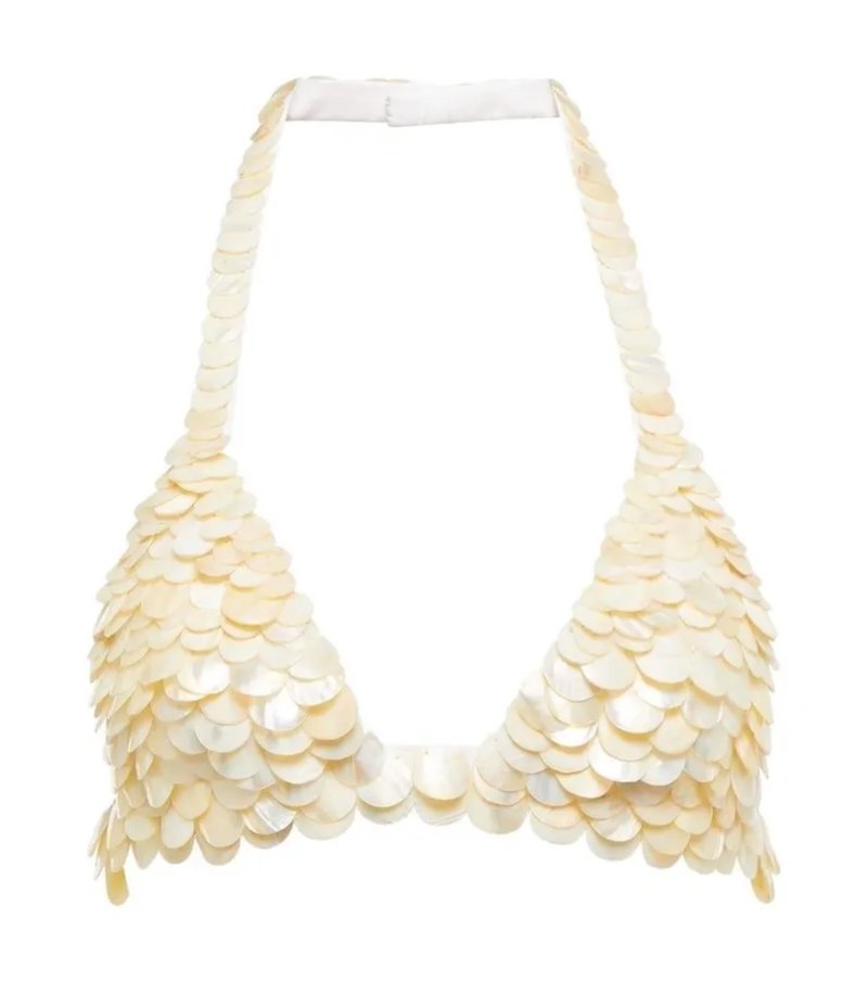 Mother of pearl bra top - 女上衣/長袖上衣 - 貝殼 