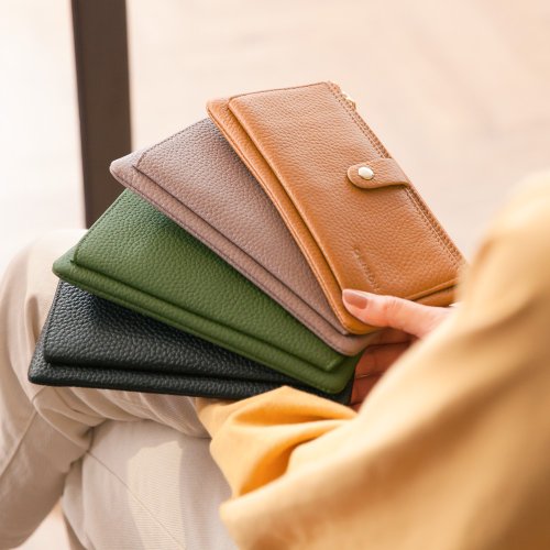 即日発送! レザー 薄型 長財布 レディース 13カード入れ 小銭 即日発送! レザー 薄型 長財布 レディース 13カード入れ 小銭