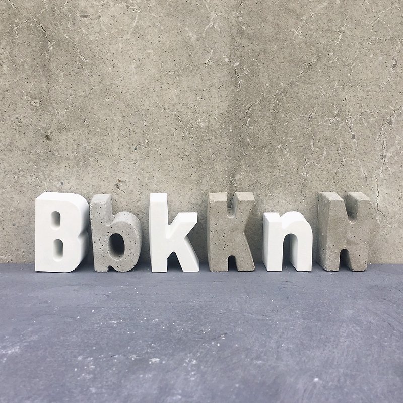 Handmade cement letters - Items for Display - Cement Multicolor