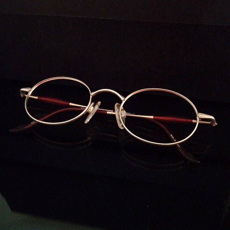 Monroe Optical Shop / Japan 90s Antique Eyeglasses Frame M07 vintage - Glasses & Frames - Precious Metals 