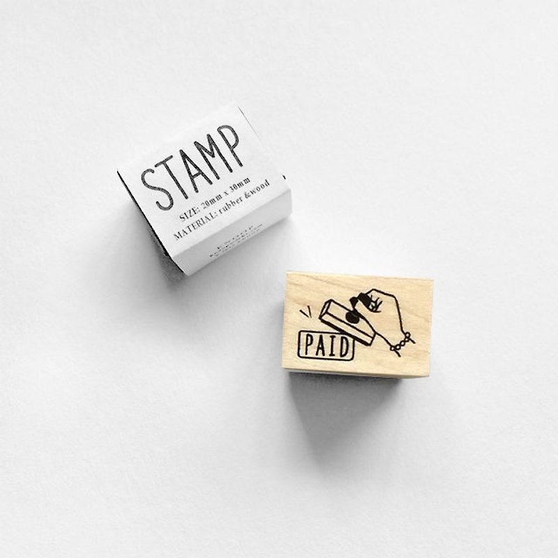 KNOOP WORKS Wooden Stamp (PAID) - Stamps & Stamp Pads - Wood Khaki